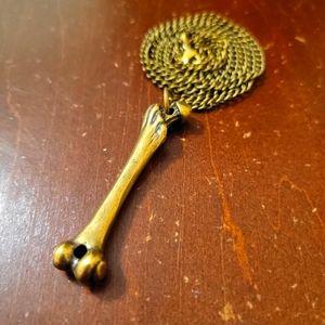 The Eternal Bones Brass Necklace goth spirit